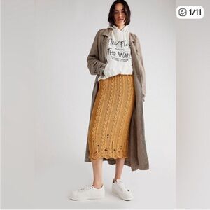 Free People Margo Swift Midi Skirt